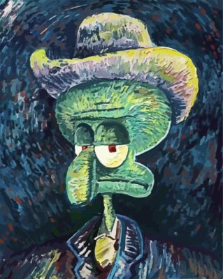 Squidward Art paint by numbers