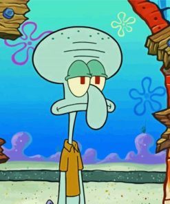 Squidward Character paint by numbers