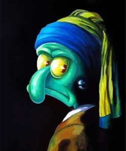 Squidward With The Pearl Earring paint by numbers