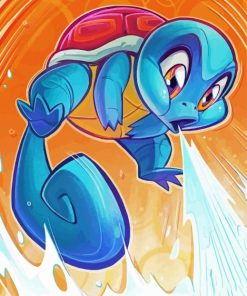 Squirtle Character paint by numbers