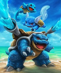 Squirtle Transformation paint by numbers