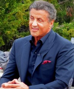 Classy Actor Sylvester Stallone paint by numbers