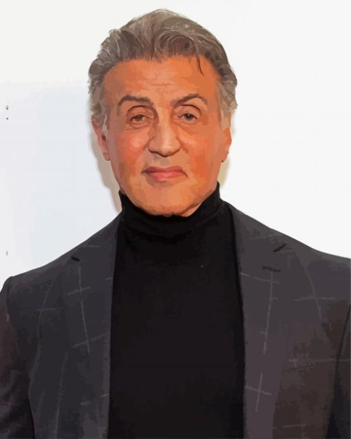 The American Actor Sylvester Stallone paint by numbers