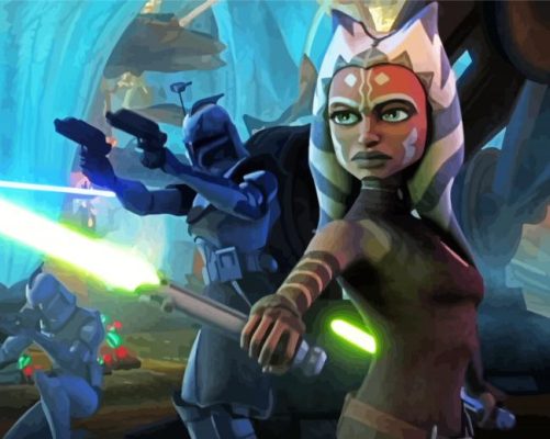 Ahsoka Tano Warrior paint by numbers