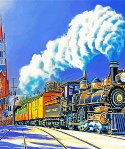 Steam Train paint by numbers