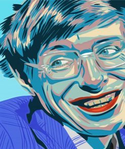 Stephen Hawking Illustration paint by numbers