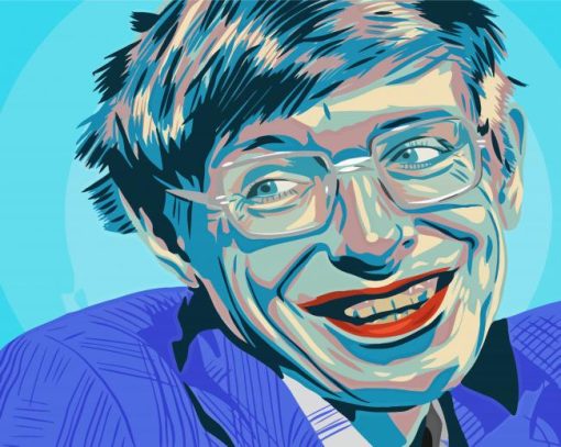 Stephen Hawking Illustration paint by numbers