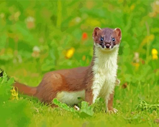 Stoat Animal paint by numbers