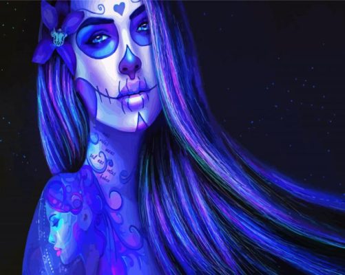 Sugar Skull Day Of The Dead paint by numbers