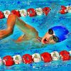 The Swimmer In The Pool paint by numbers