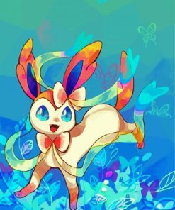 Cute Sylveon paint by numbers