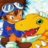 Tai Kamiya And Agumon paint by numbers