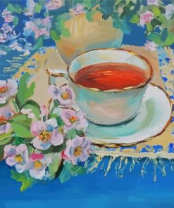 Teacup And Flowers paint by numbers