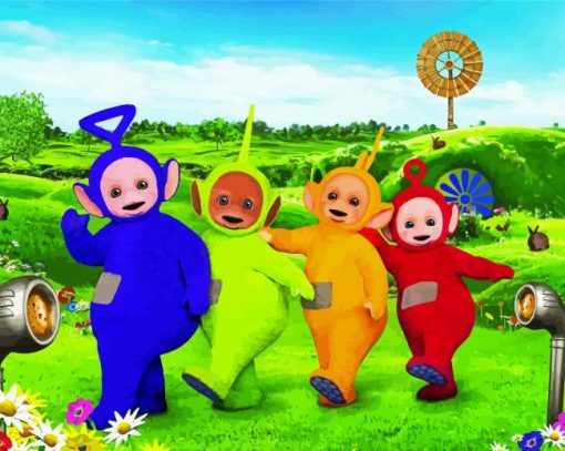 Teletubbies Animation Characters paint by numbers