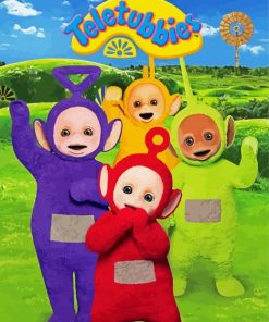 Happy Teletubbies Characters paint by numbers