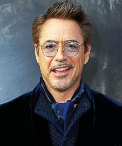 Handsome Actor Robert Downey Jr paint by numbers