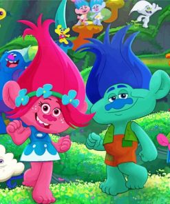 Trolls Animation Kids paint by numbers