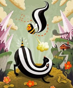 The Bee And Skunk paint by numbers