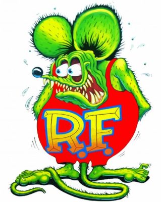 The Green Rat Fink paint y numbers