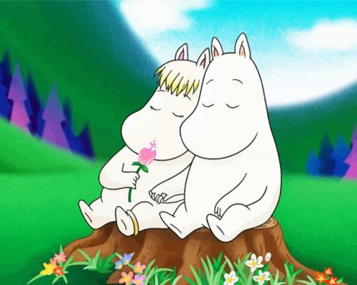 The Moomins Couple paint by numbers