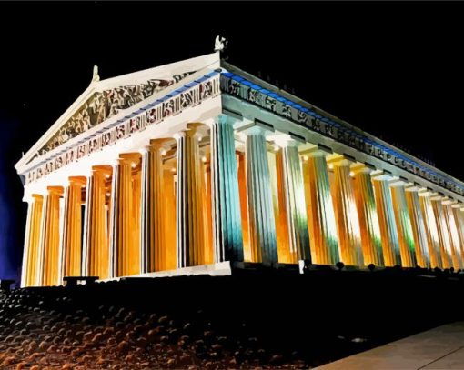 The Parthenon Nashville paint by numbers