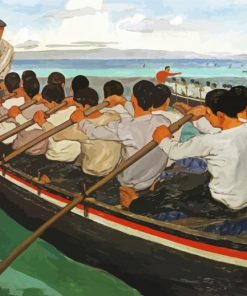 The Rowers On Boat Art paint by numbers