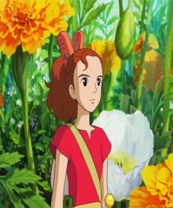 Arrietty Anime Girl paint by numbers