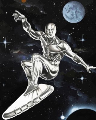 The Silver Surfer Art paint by numbers