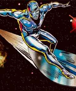 The Silver Surfer paint by numbers