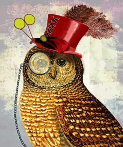 Steampunk Owl paint by numbers