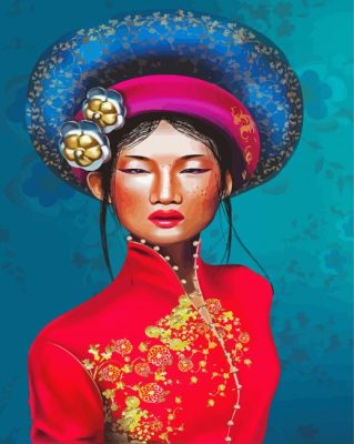 The Vietnamese Girl paint by numbers