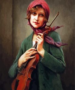 The Violinist Girl paint by numbers