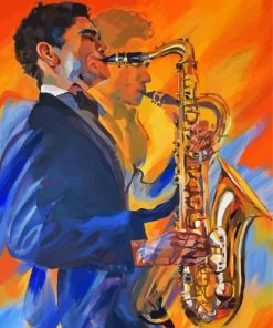 The Saxophone Player Art paint by numbers