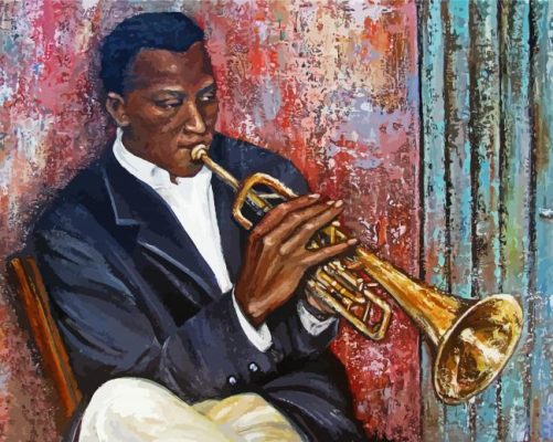 The Trumpet Player paint by numbers