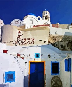 Thira City Buildings paint by numbers