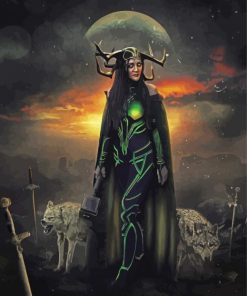 Thor Ragnarok Hela paint by numbers