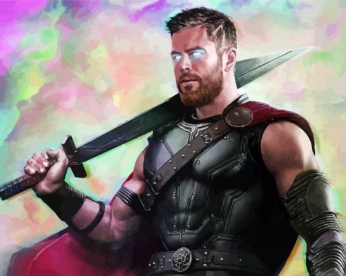 Thor Ragnarok Superhero paint by numbers