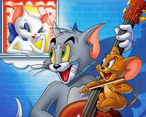 Tom And Jerry In Love paint by numbers