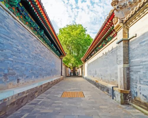 Traditional Alley In China paint by numbers