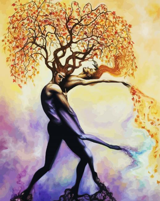 Tree Head Soulmates Art paint by numbers