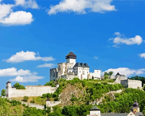 The Castle Of Trencin paint by numbers