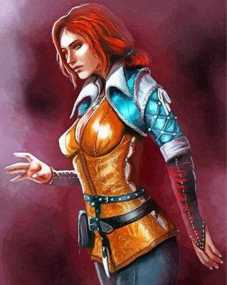 Triss Merigold Game Character paint by numbers