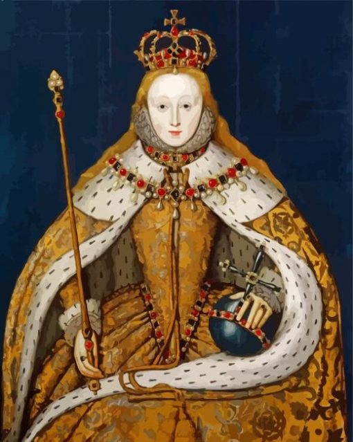 Tudor Queen Elizabeth paint by numbers