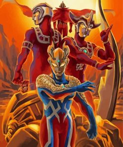 Ultraman Science Fiction Movie paint by numbers