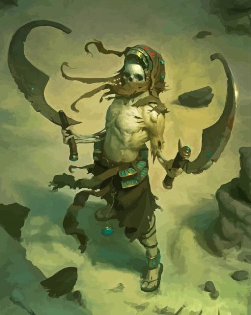 Undead Warrior paint by numbers