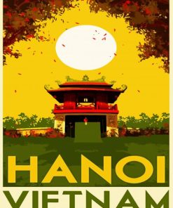 Aesthetic Hanoi Poster paint by numbers