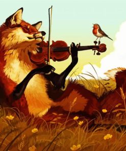 Violinist Fox paint by numbers