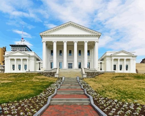 Virginia State Capitol paint by numbers