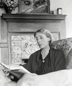 Virginia Woolf Reading paint by numbers