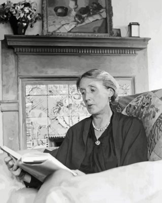 Virginia Woolf Reading paint by numbers